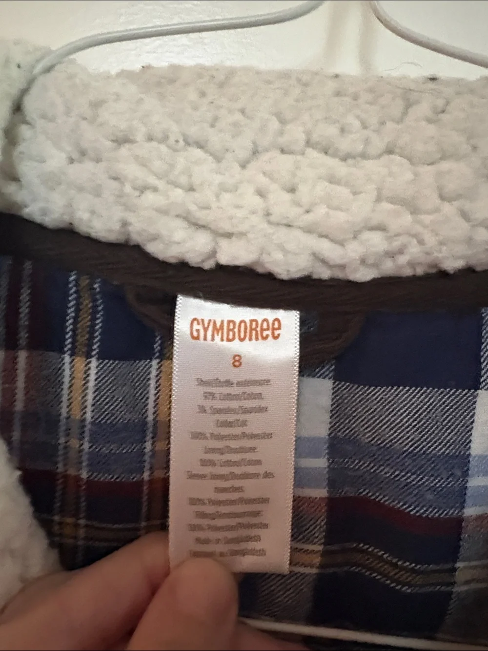 Kids Gymboree Brown Corduroy Jacket with Cream Sherpa Collar